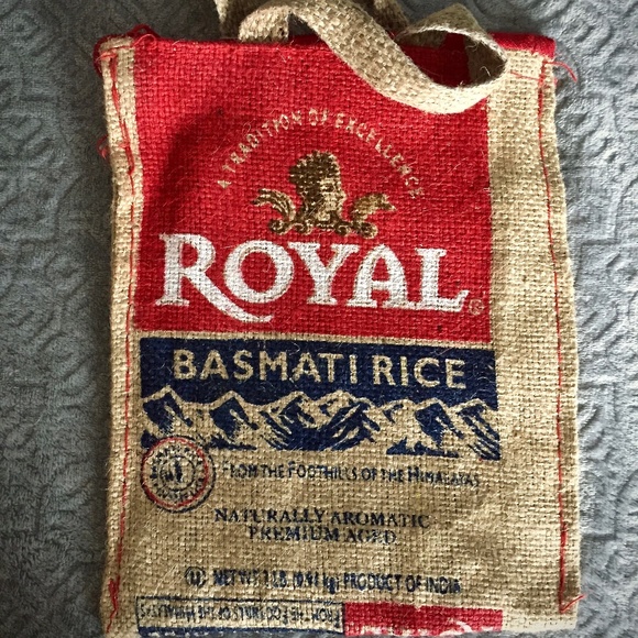 Vintage Handbags - Vintage Custom Burlap Women's Tote Handbag Purse